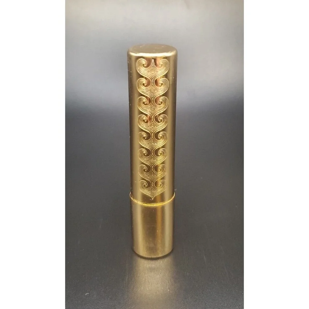 Vintage Collectable Dorothy Gray Etched Oval Lipstick Tube Gold Tone Retractable